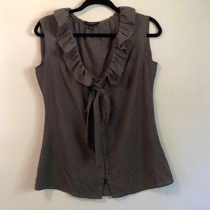 Banana Republic sleeveless olive blouse